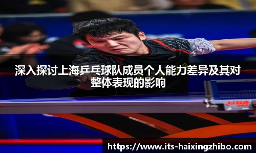 深入探讨上海乒乓球队成员个人能力差异及其对整体表现的影响